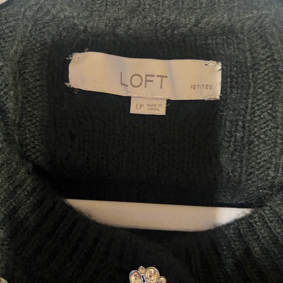 LOFT Black Cardigan with Embellishments - Picture 4 of 5